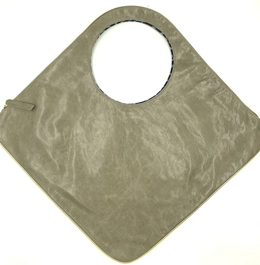 Arza Design Taupe Leather Handbag