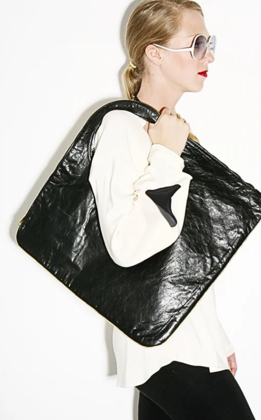 Arza Design Taupe Leather Handbag