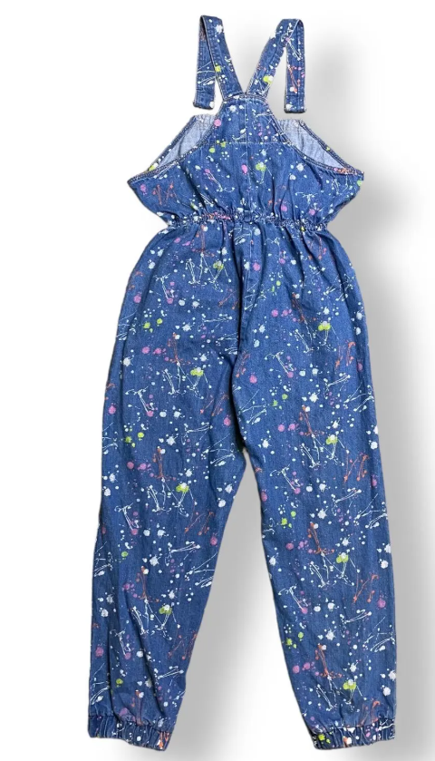 Taxi Paint Splatter Denim Jumpsuit Size 2X