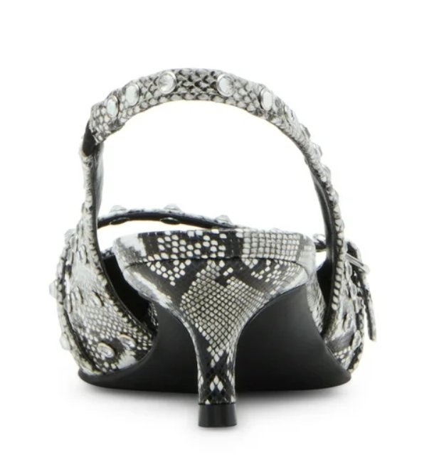 Madden Girl Krystall Rhinestone Pointed-Toe Slingback Kitten-Heel Pumps Size 11