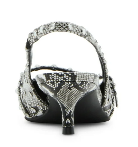 Madden Girl Krystall Rhinestone Pointed-Toe Slingback Kitten-Heel Pumps Size 11