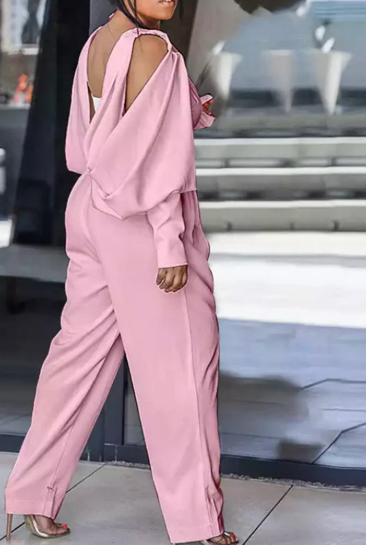 Nichole Lynel Pink Jumpsuit Size Large