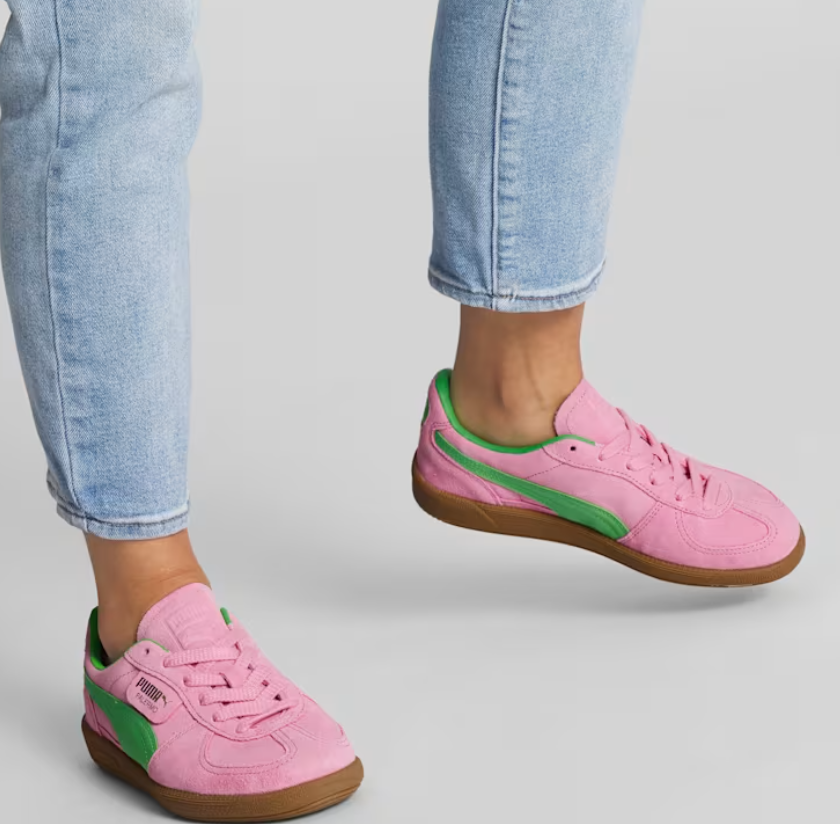 Puma Palermo Pink Green Sneakers Size 9