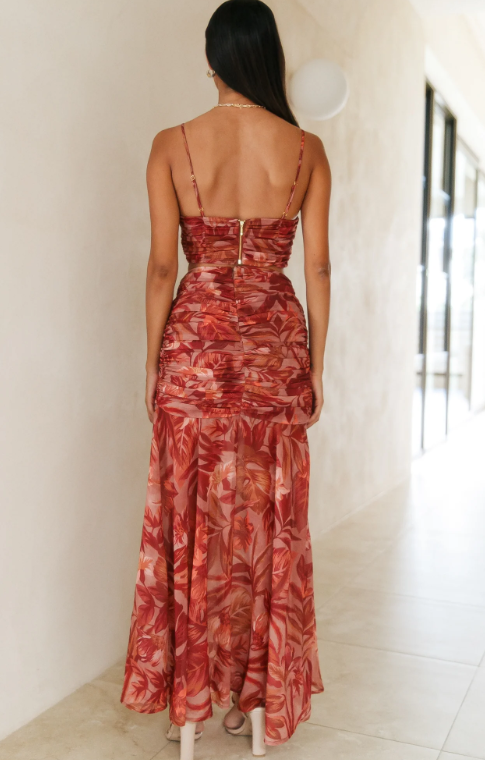 Runway the Label Capricorn Maxi Skirt Rust Size XSmall