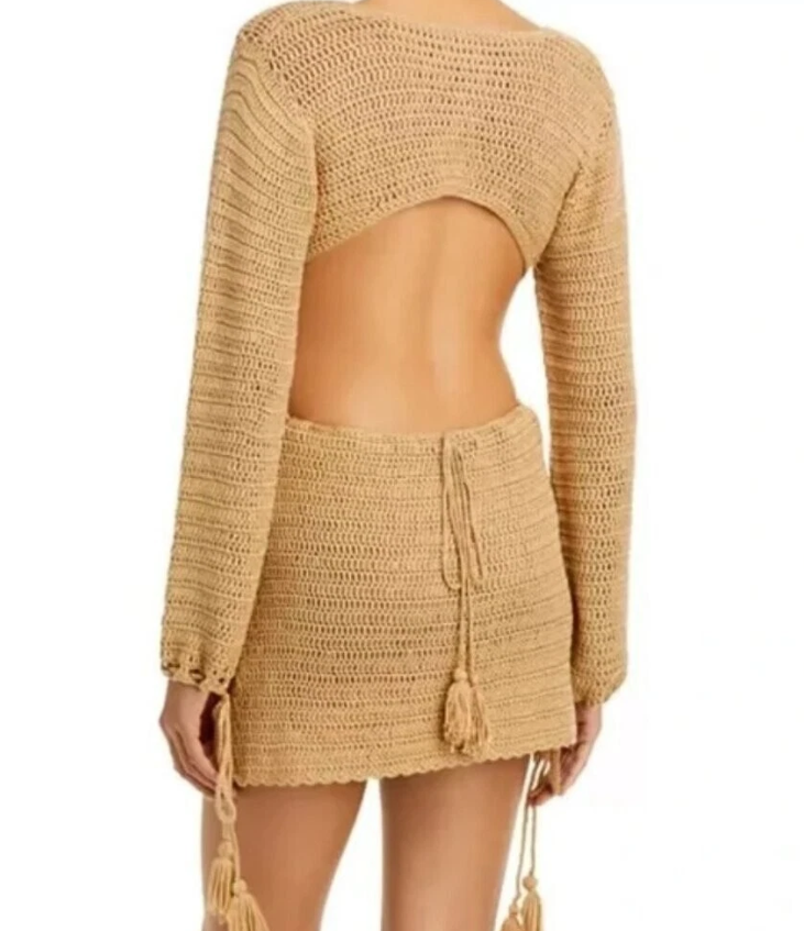 Fore Crochet Tan Dress Size Medium