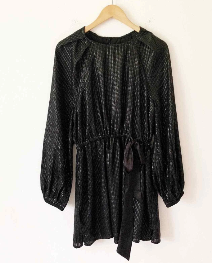 SOMETHING NAVY Dress Sequin Raglan Minidress Size Medium