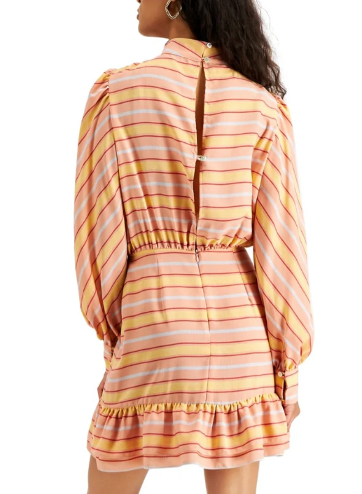 leRumi Coral Striped Dress Size Medium