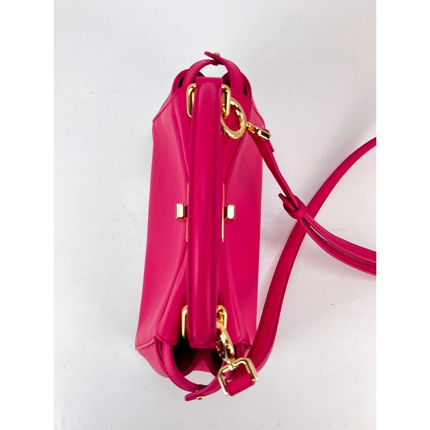 Fendi Mini Peekaboo Pink Leather Hand Shoulder Bag