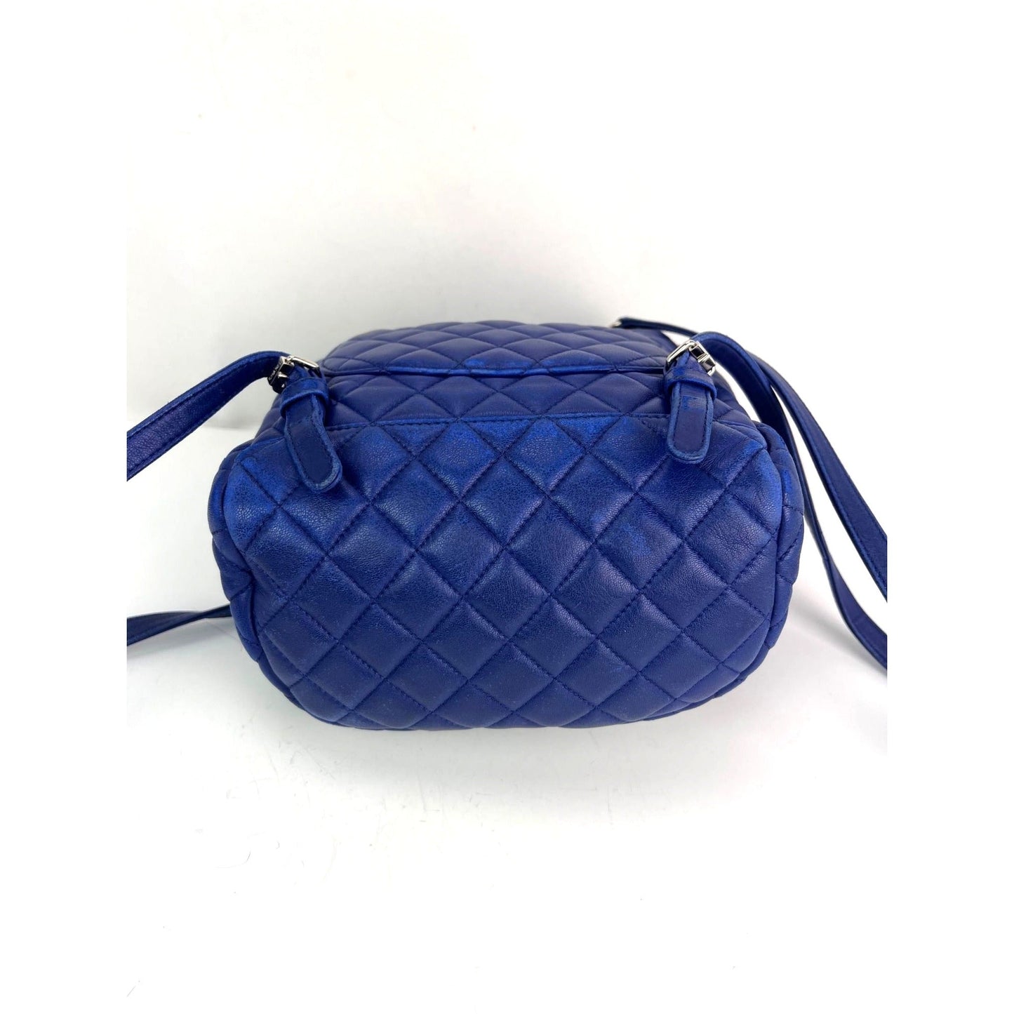 Chanel Lambskin Quilted Small Urban Spirit Blue Backpack