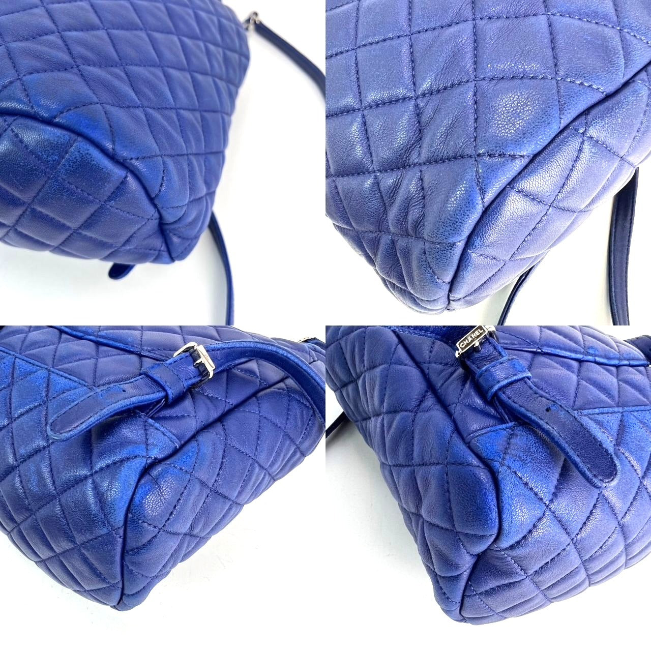 Chanel Lambskin Quilted Small Urban Spirit Blue Backpack
