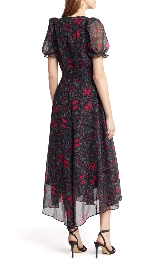 Ted Baker Daniaa Ruched Sleeve Midi Dress Size 5 (US 10-12)