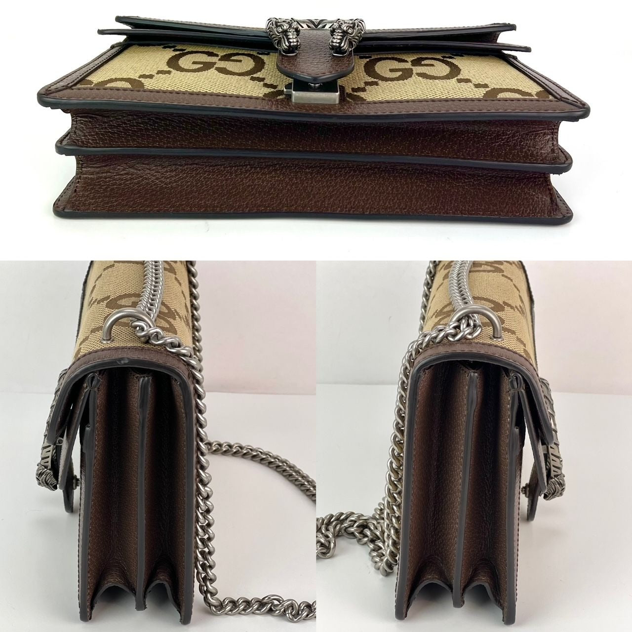 Gucci Dionysus Small Jumbo GG Canvas Beige Shoulder Bag