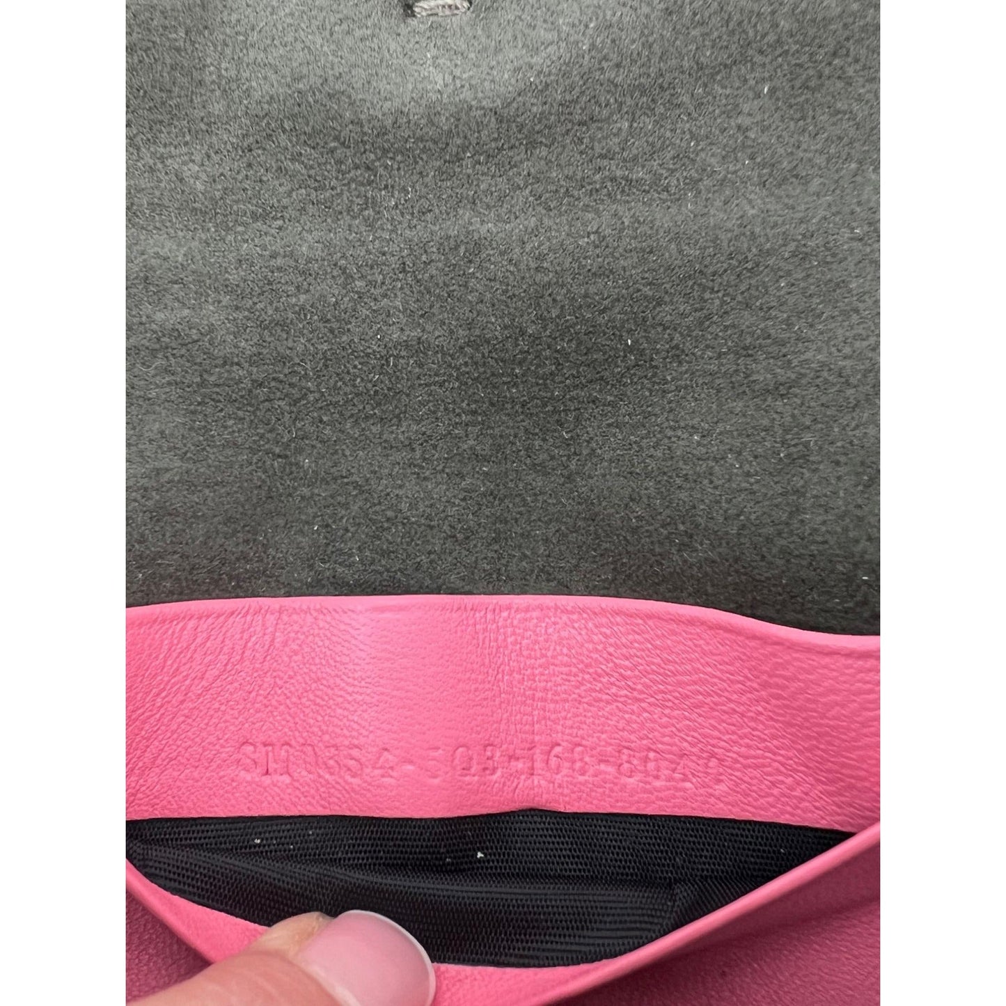 Fendi Monster Baguette Pink Leather Micro Crossbody Bag