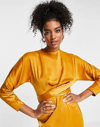ASOS Gold Maxi Dress Size 14 Large