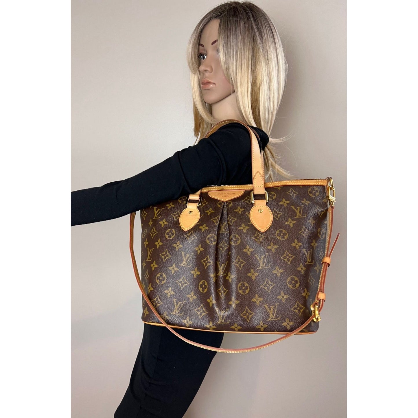 Louis Vuitton Palermo PM Monogram Zippered Tote Bag