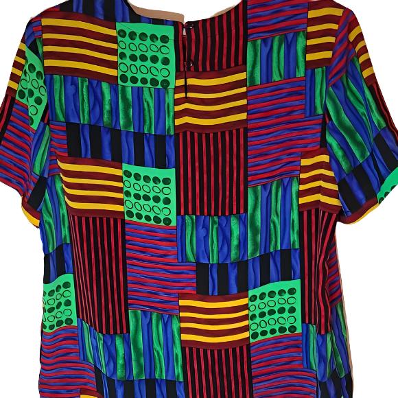 Kathy Che Colorful Blouse Size Medium