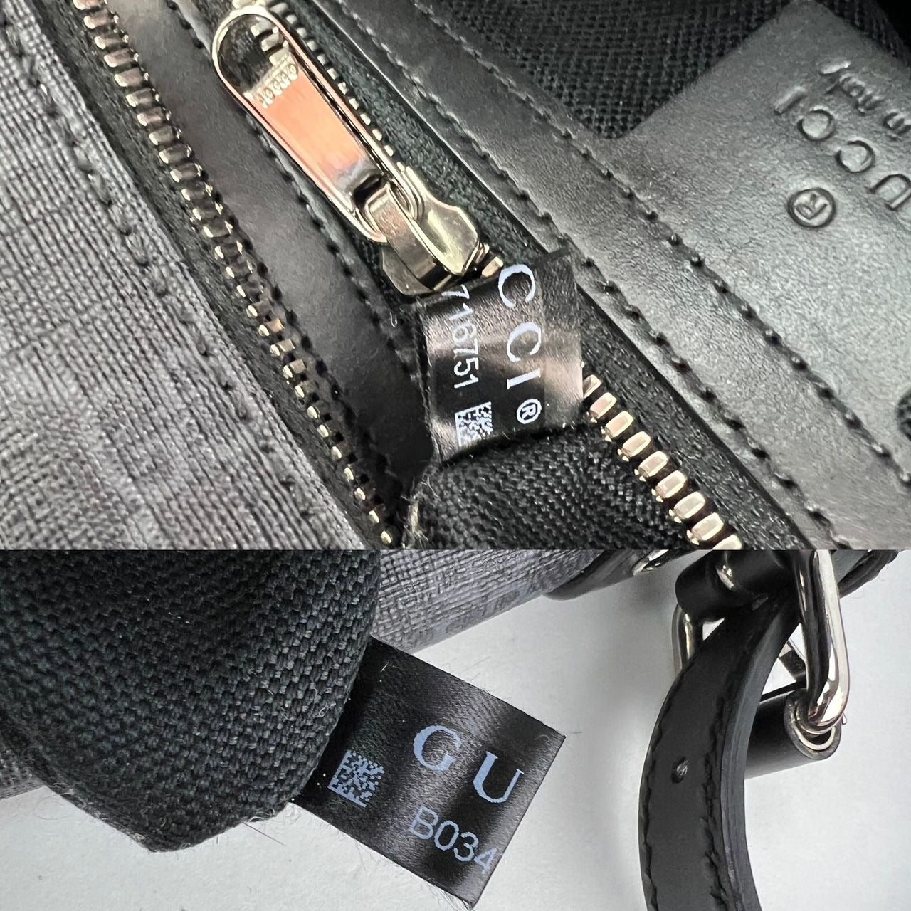 Gucci Black GG Supreme Selleria Square Messenger Bag