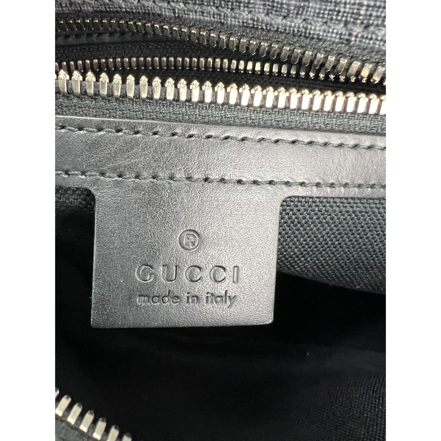 Gucci Black GG Supreme Selleria Square Messenger Bag