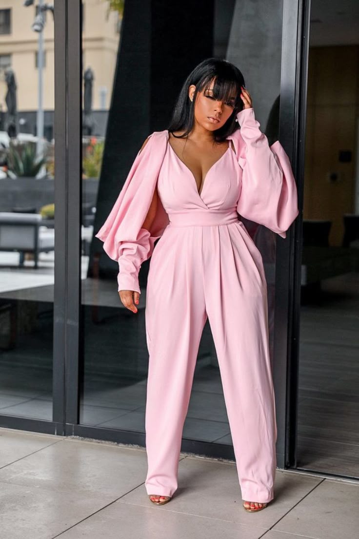 Nichole Lynel Pink Jumpsuit Size Large